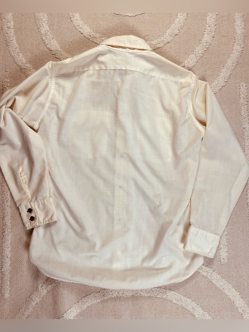 Vintage 70s Levi’s Saddleman Western Work Shirt – White Tab - Ivory Chambray – M - Picture 4 of 12